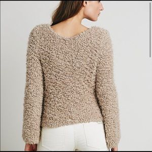 FREE PEOPLE NUDE TEDDY WRAP SWEATER